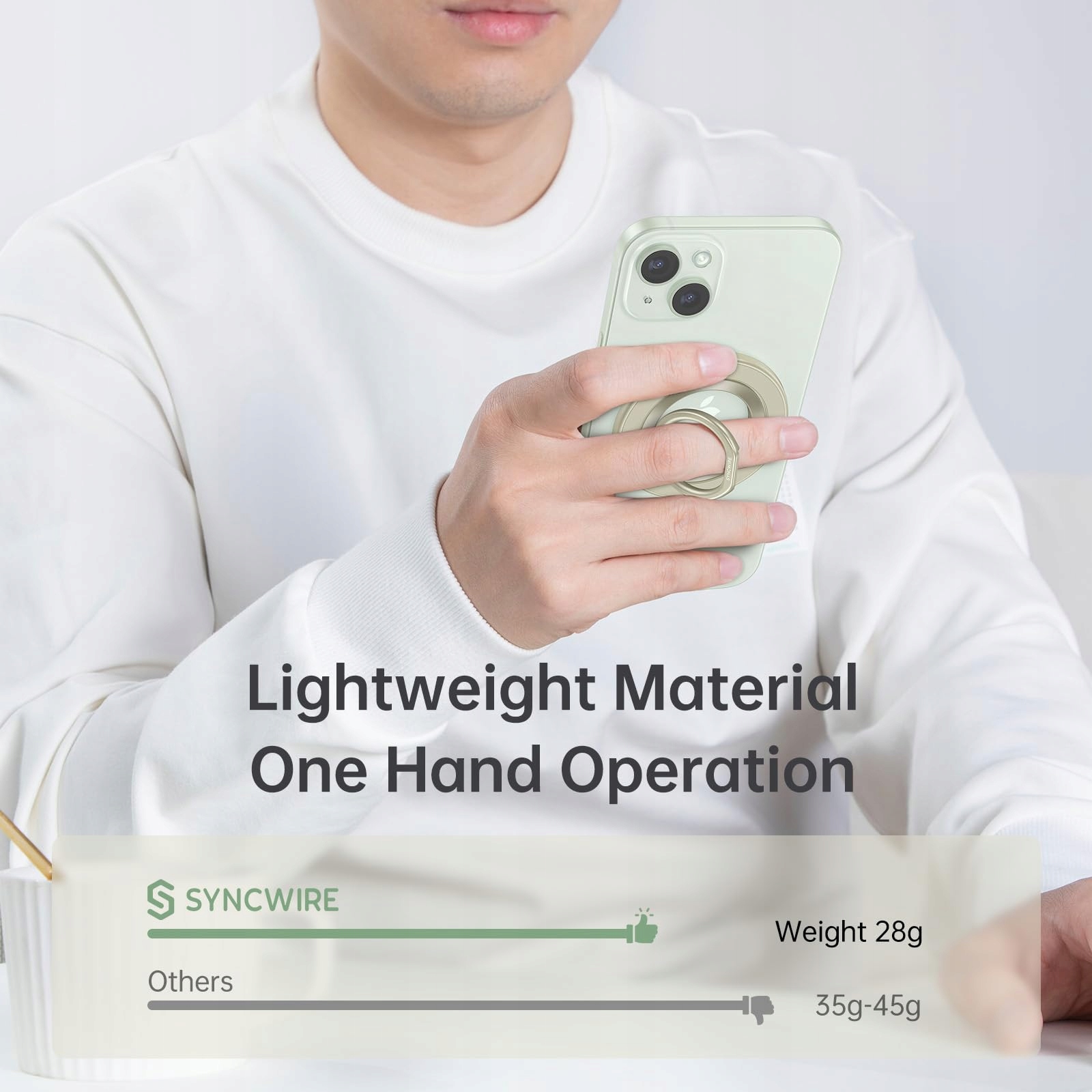 SYNCWIRE Magnetyczny Uchwyt MagSafe Do iPhone/Android Żółty — miniatura 5
