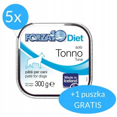 Forza10 Solo Diet pro psy tuňák 5x300g 300g Bonus