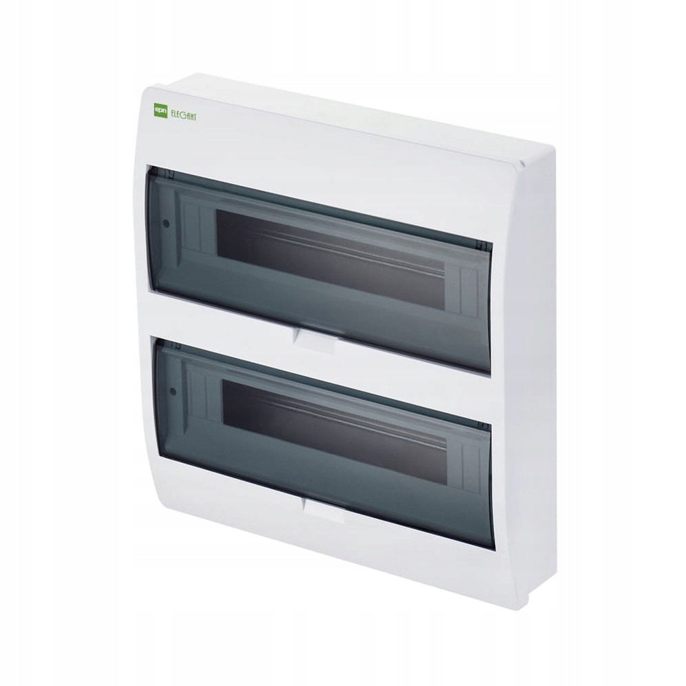 Rozvaděč Elegant nástěnný 2x18 IP40 Pe+n bílý s kouřovou sklíčidlem