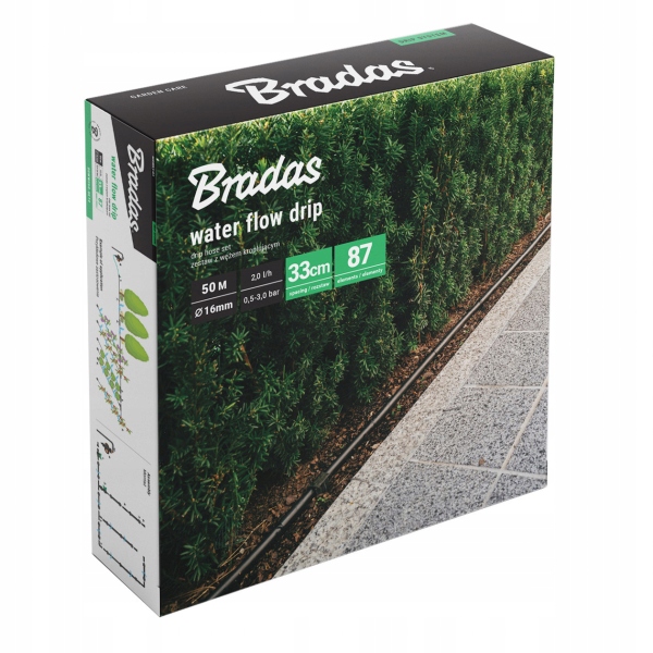 Zestaw Linia Wąż Kroplujący Nawodnienie 50M 87 Elementów Bradas Water Drip