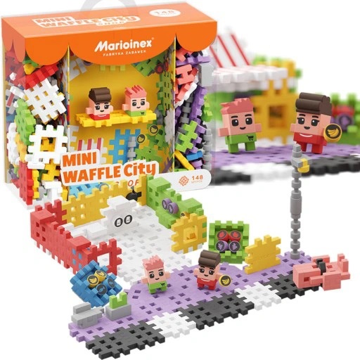 

Zestaw Edukacyjne Klocki Piankowe Wafle 148 El.