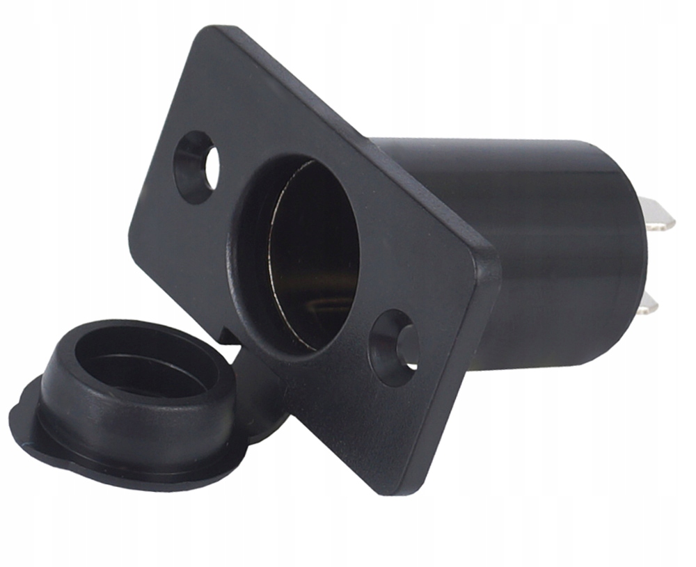 GNIAZDO ELEKTRYCZNE DO ZABUDOWY Z POKRYWĄ 12V 10A