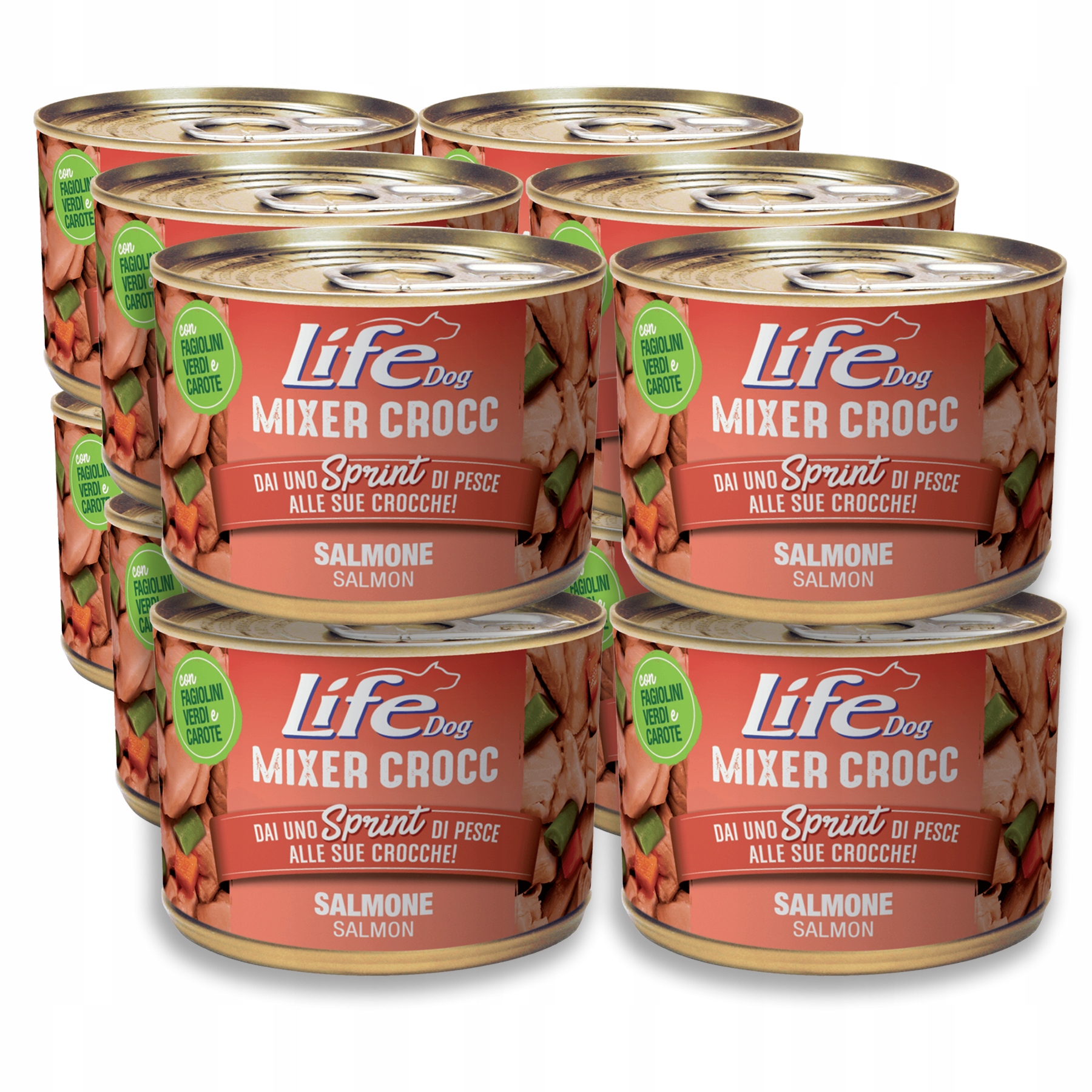 Levně Life Dog Mixer Crocc Krmivo pro psa konzerva 150 g Set 12x150 g Losos