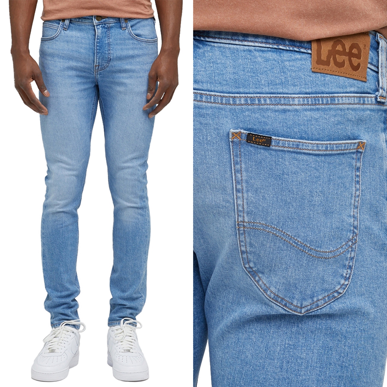 Lee Malone skinny Topaz Blue Džíny džínové kalhoty trubičky W31 L32