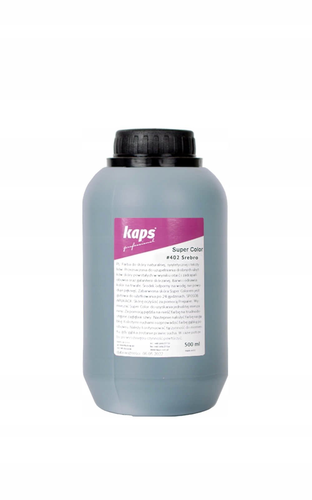 Barva na eko-kůŽI 500 ml Kaps 402-staré stříbro