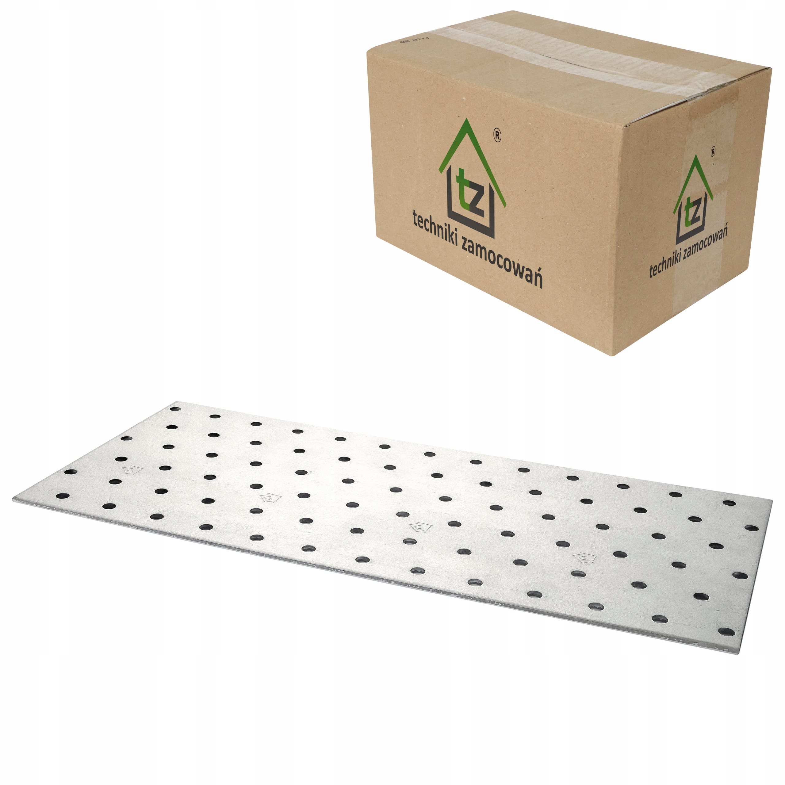 Perforované dlaždice 120 x 260 x 2 mm 50 ks Ploché tesárske spojky PP20