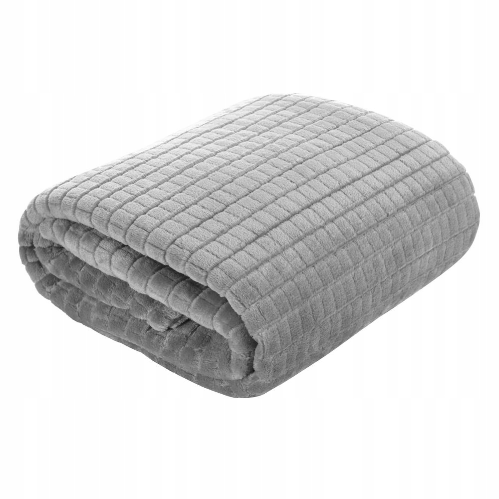 

CINDY2 Srebrny Koc Mikroflano Na Fotel 170x210 D91