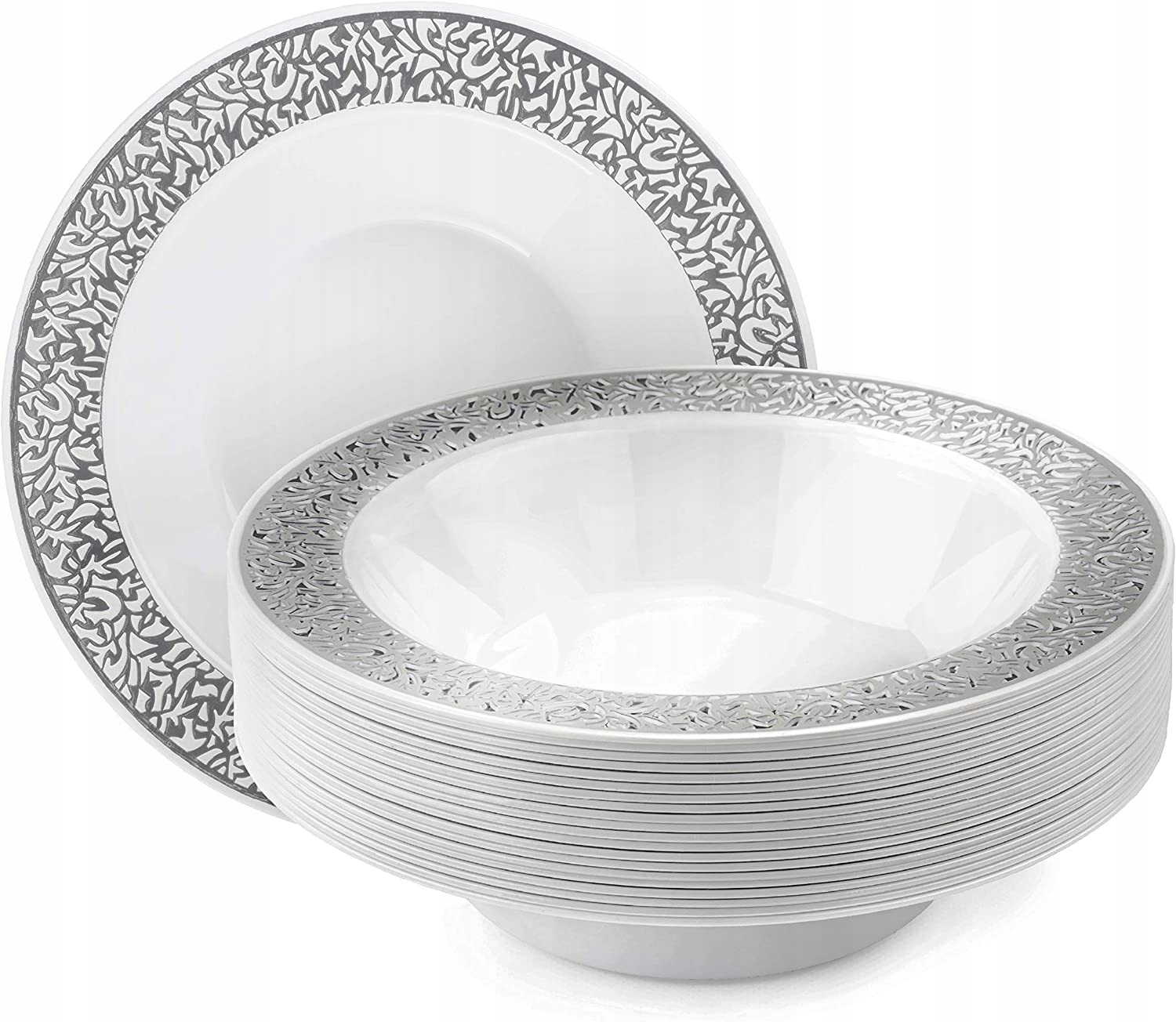 

Plastikowe talerze głębokie do sałat zup 10 Piękne