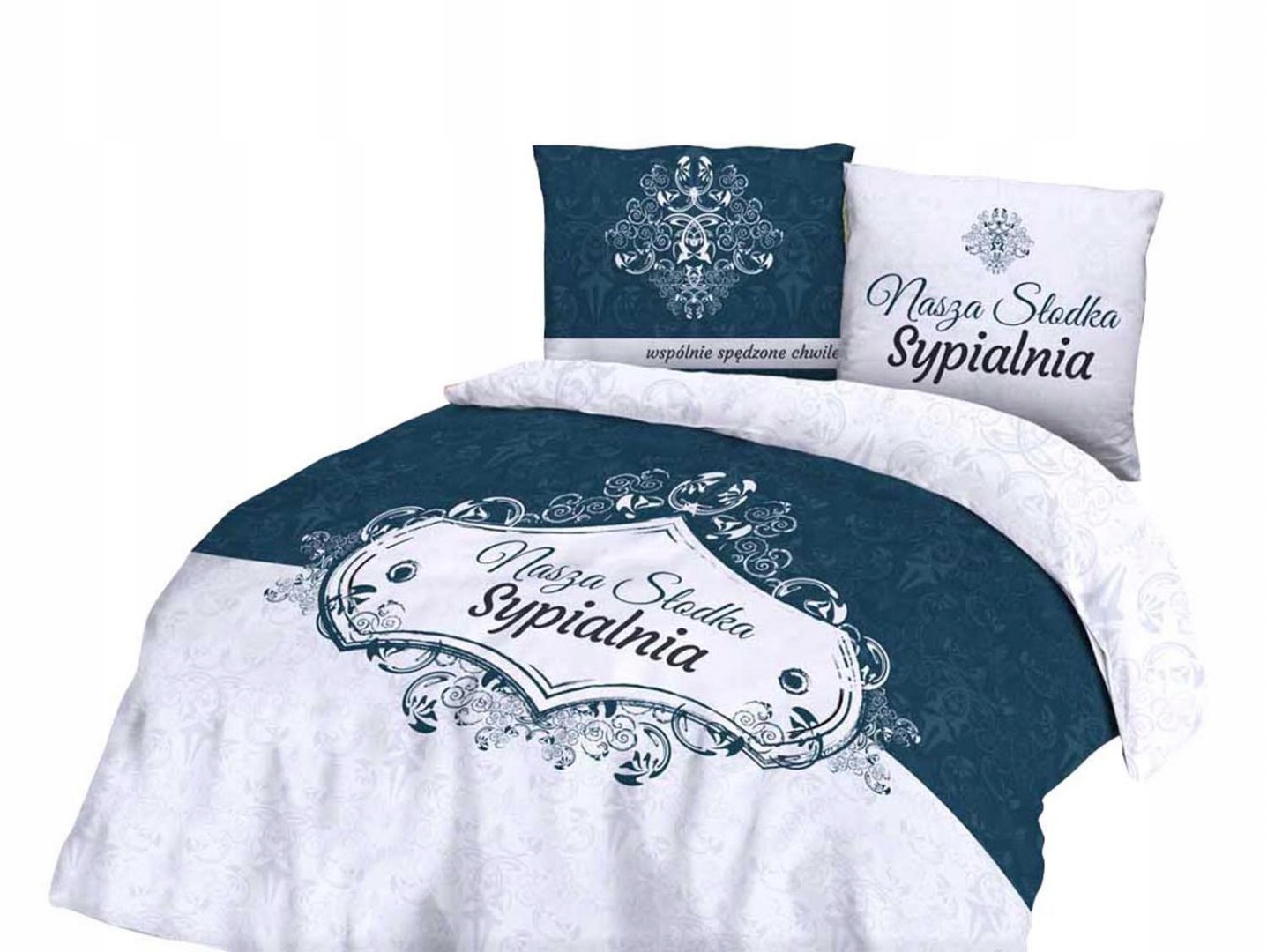 Komplet Pościeli z Napisem 160x200 Słodka Sypialnia