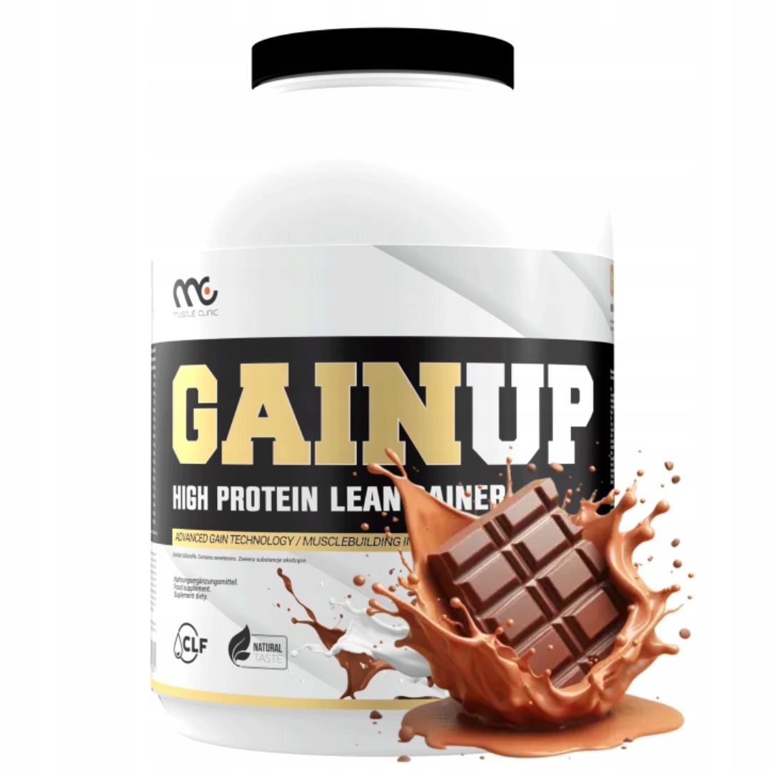 Muscle Clinic GainUP 3000 g čokoláda masový gainer sacharidy bílkoviny hmotnost