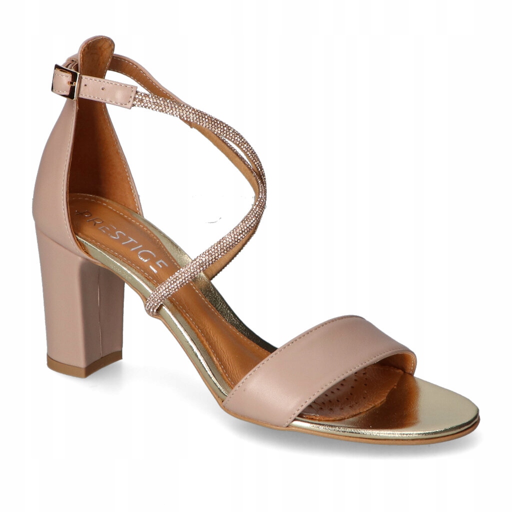 Sandály Prestige 2052/OBL/N/S-75/CEK Tmavě béžová lico 36