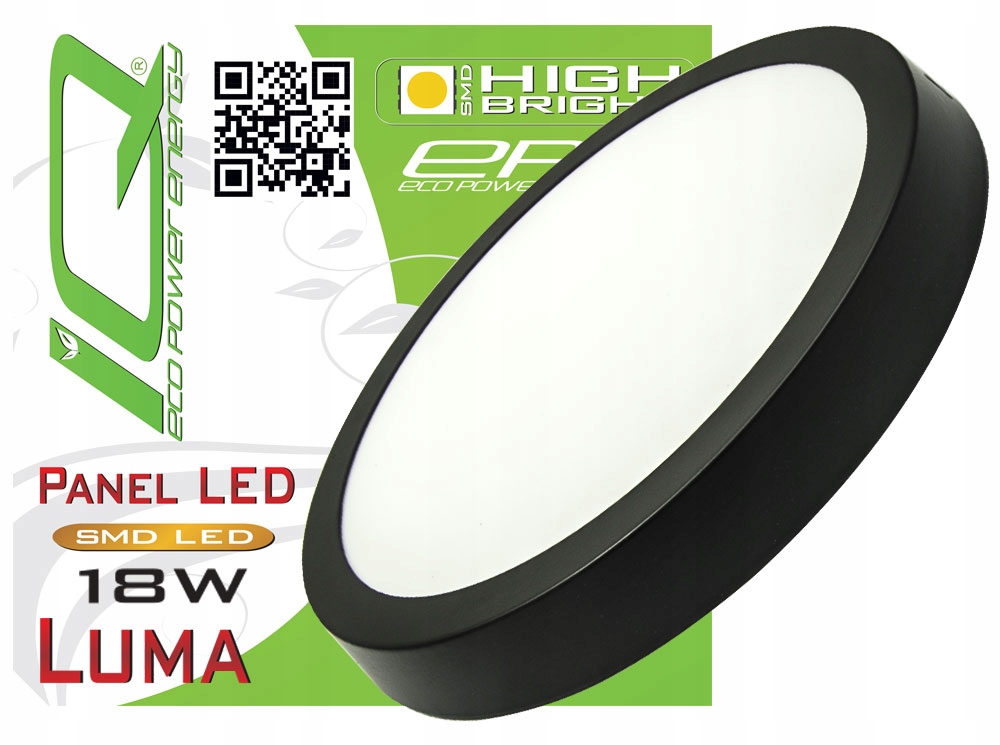 PANEL LED 18W NATYNKOWY LUMA PLAFON LAMPA SUFITOWA OKRĄGŁA 210x22mm CCD