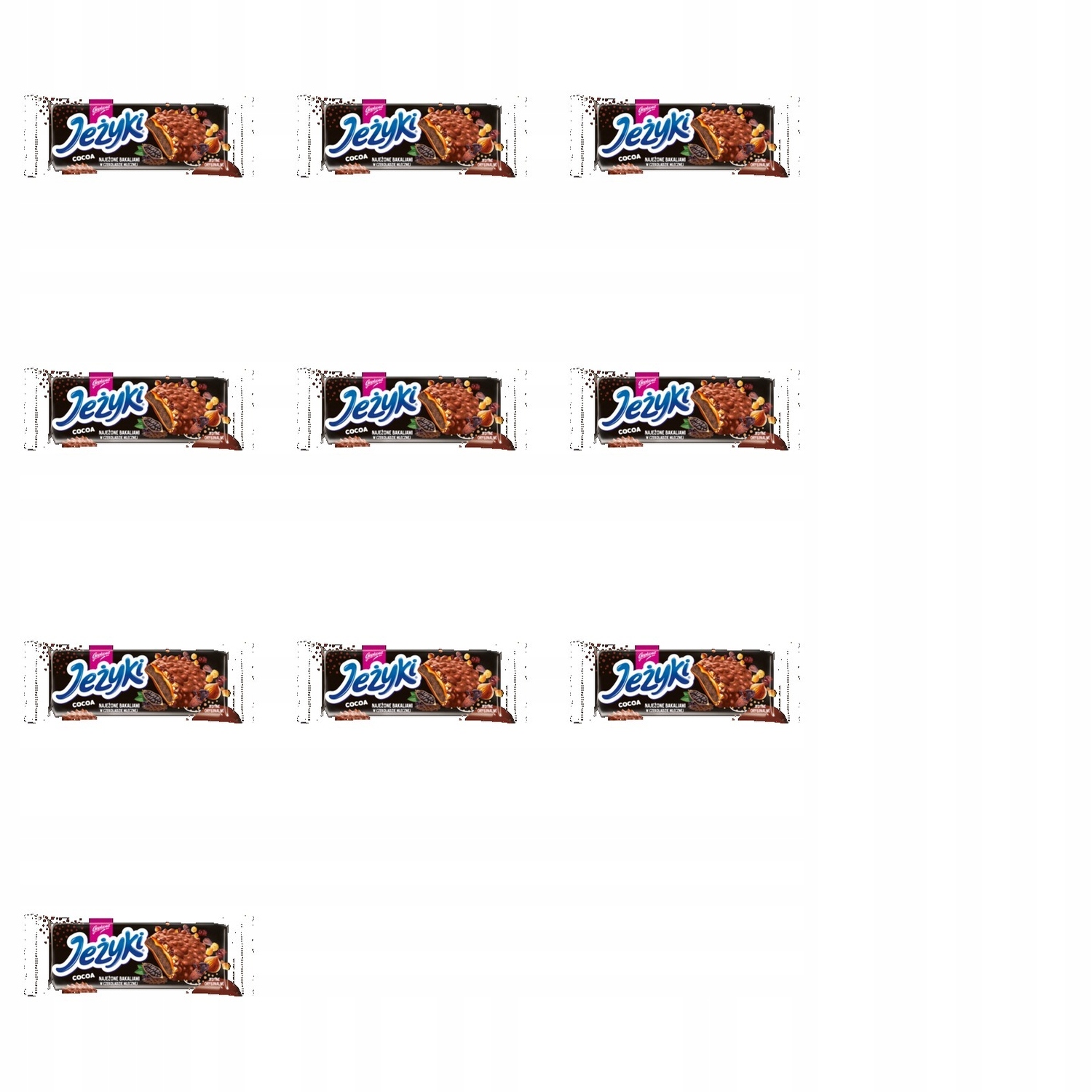 Levně 10 x 140 g Goplana sušenky jeżyki cocoa