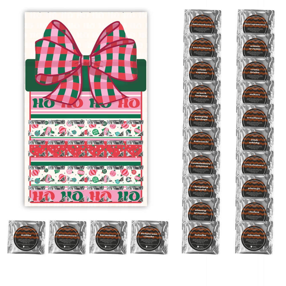 Levně Adventní Kalendář S Kávou 2025 – 24 Různých Příchutí Kávy V Sáčcích Po 10 G