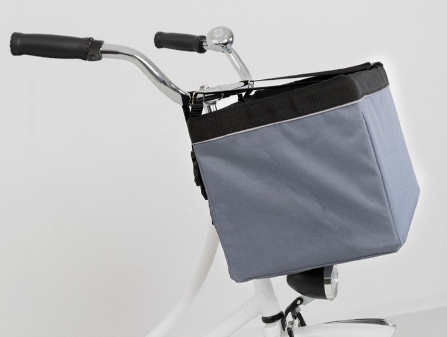Levně Koš na kolo Jollypaw černý, odstíny šedé vel. S 38x25x25