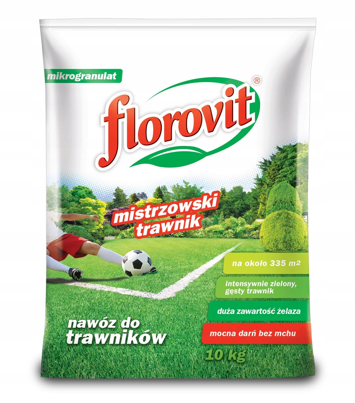Nawóz do trawników z mchem Mistrzowski Trawnik 10 kg Florovit trawa