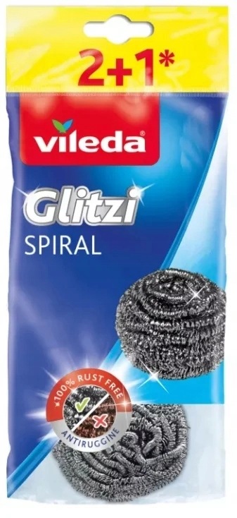 Vileda Zmywak stalowy Glitzi Spiral Inox 3 szt.