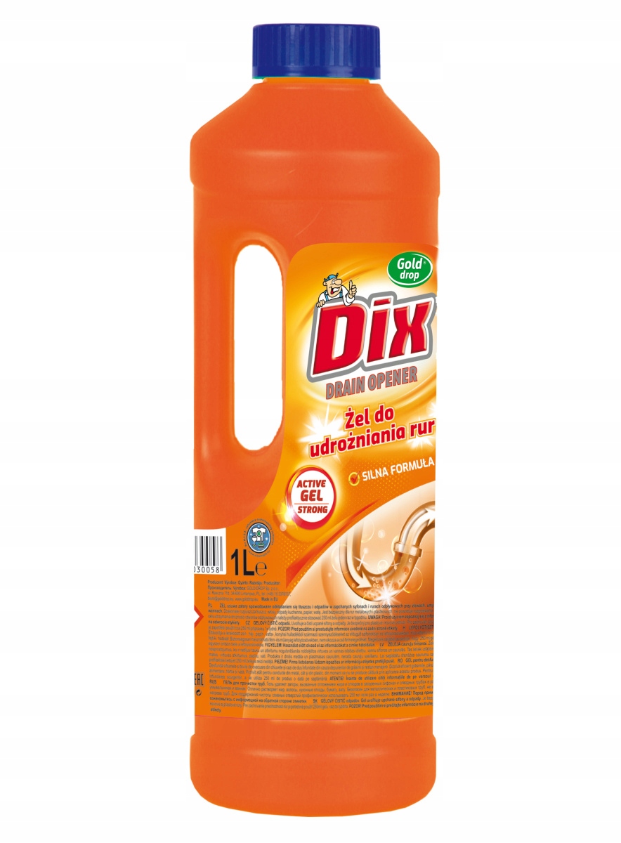 

Żel do udrożniania rur Dix hydraulik 1l gold drop