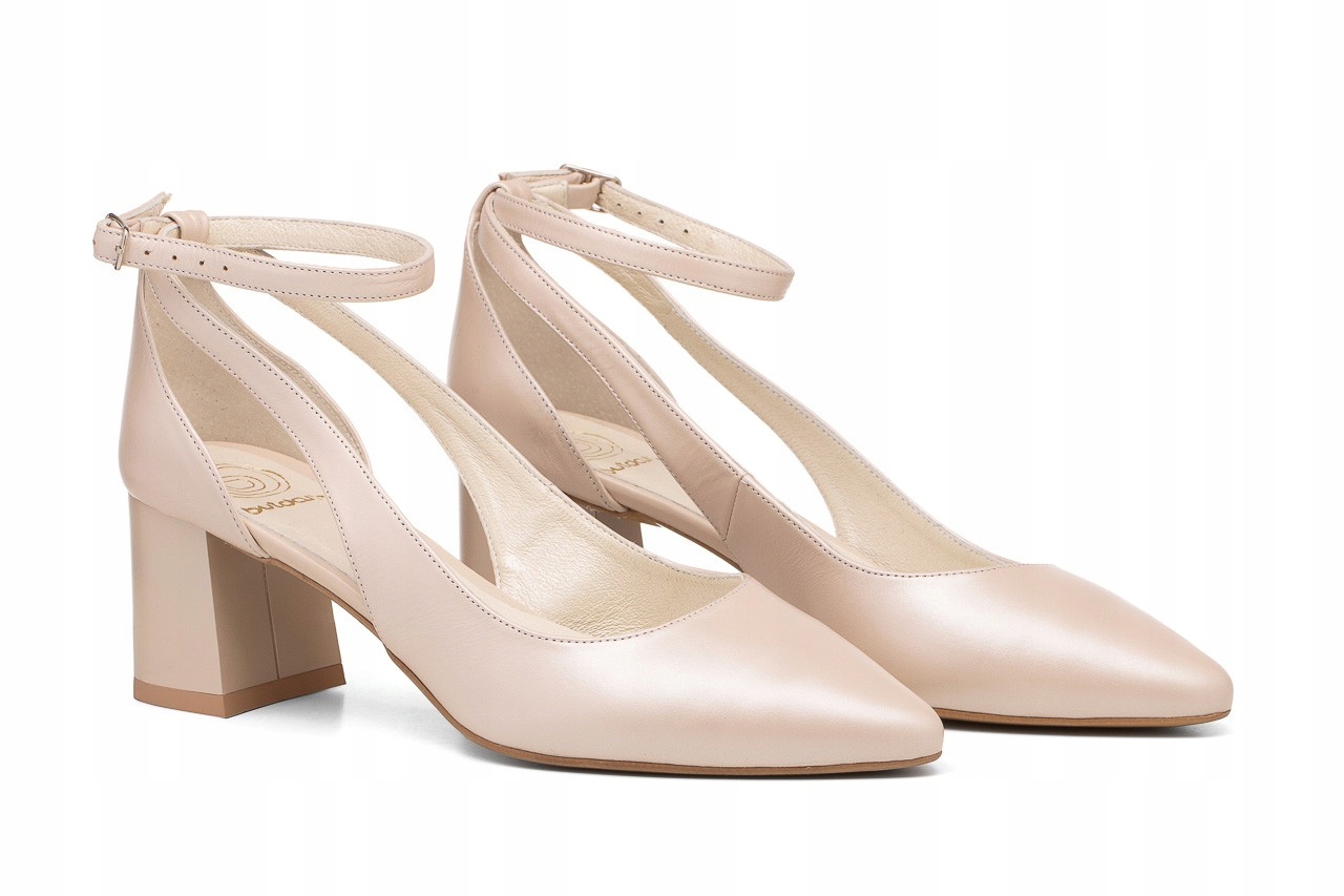 Svatební lodičky na nízkém podpatku béžové Gabi 38