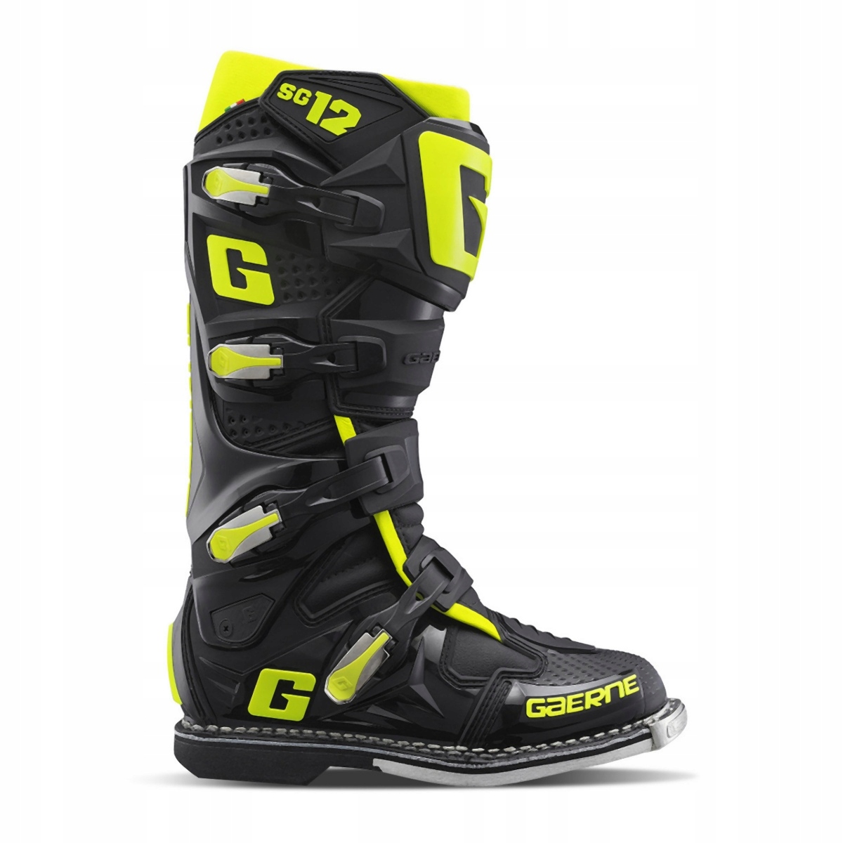 Gaerne Topánky Cross/enduro SG-12 Black/yellow Čierna/žltá Fluo Veľkosť 43