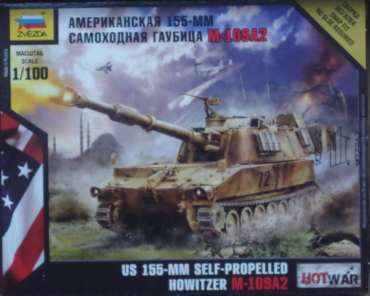 Zvezda 7422 Us 155mm Howitzer M-109A2 1:100 HotWar