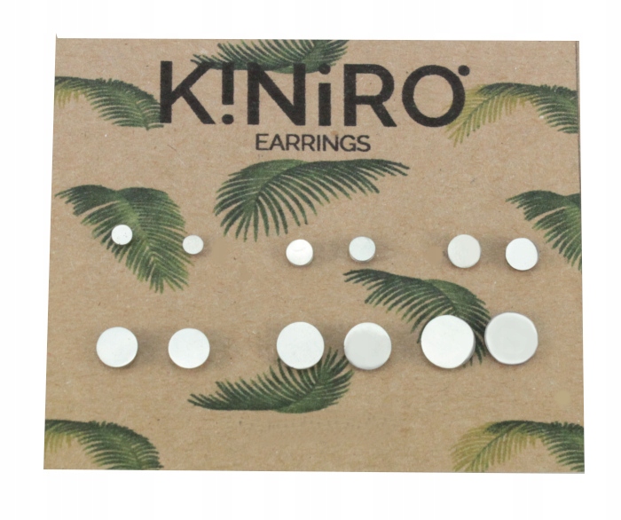 KOLCZYKI SREBRNE PASTYLKI STAL CHIRURGICZNA 6 PAR