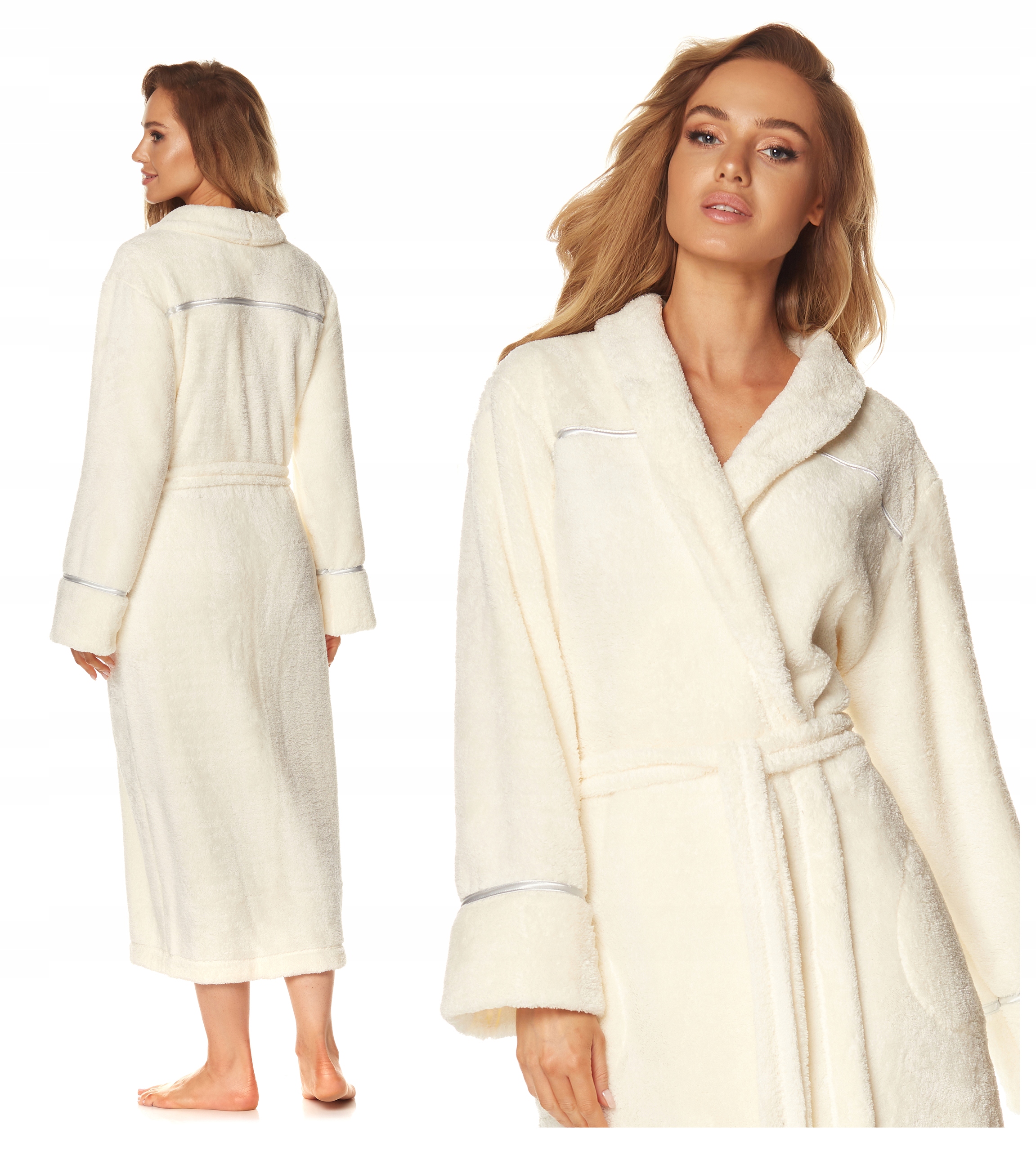 

szlafrok damski LL 2084 Satyn ecru Soft - M