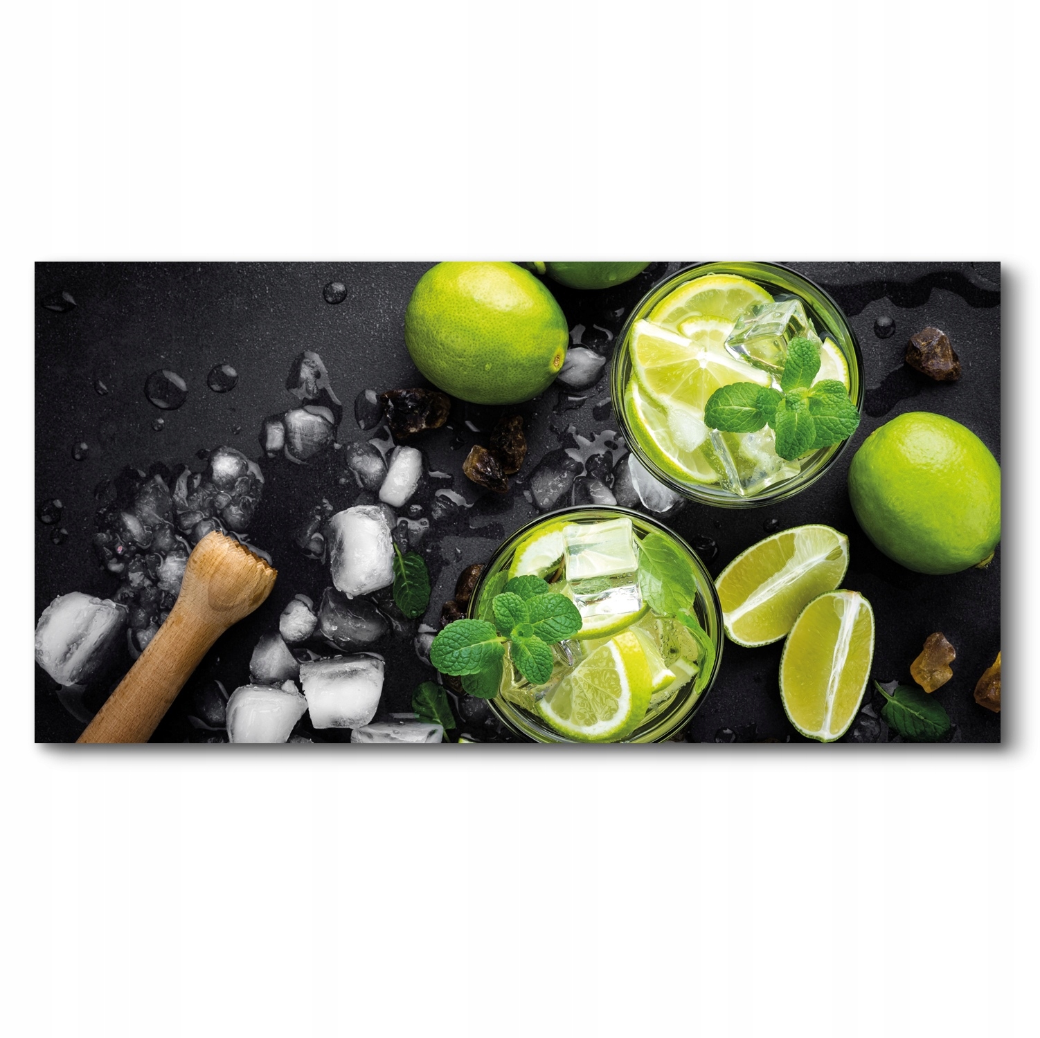 

Druk na płótnie na prezent mojito drink lód 140x70