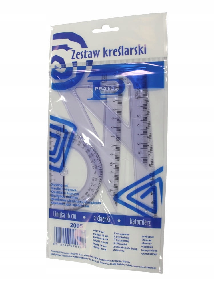 

Zestaw kreślarski 2005 Pratel z linijką 16cm