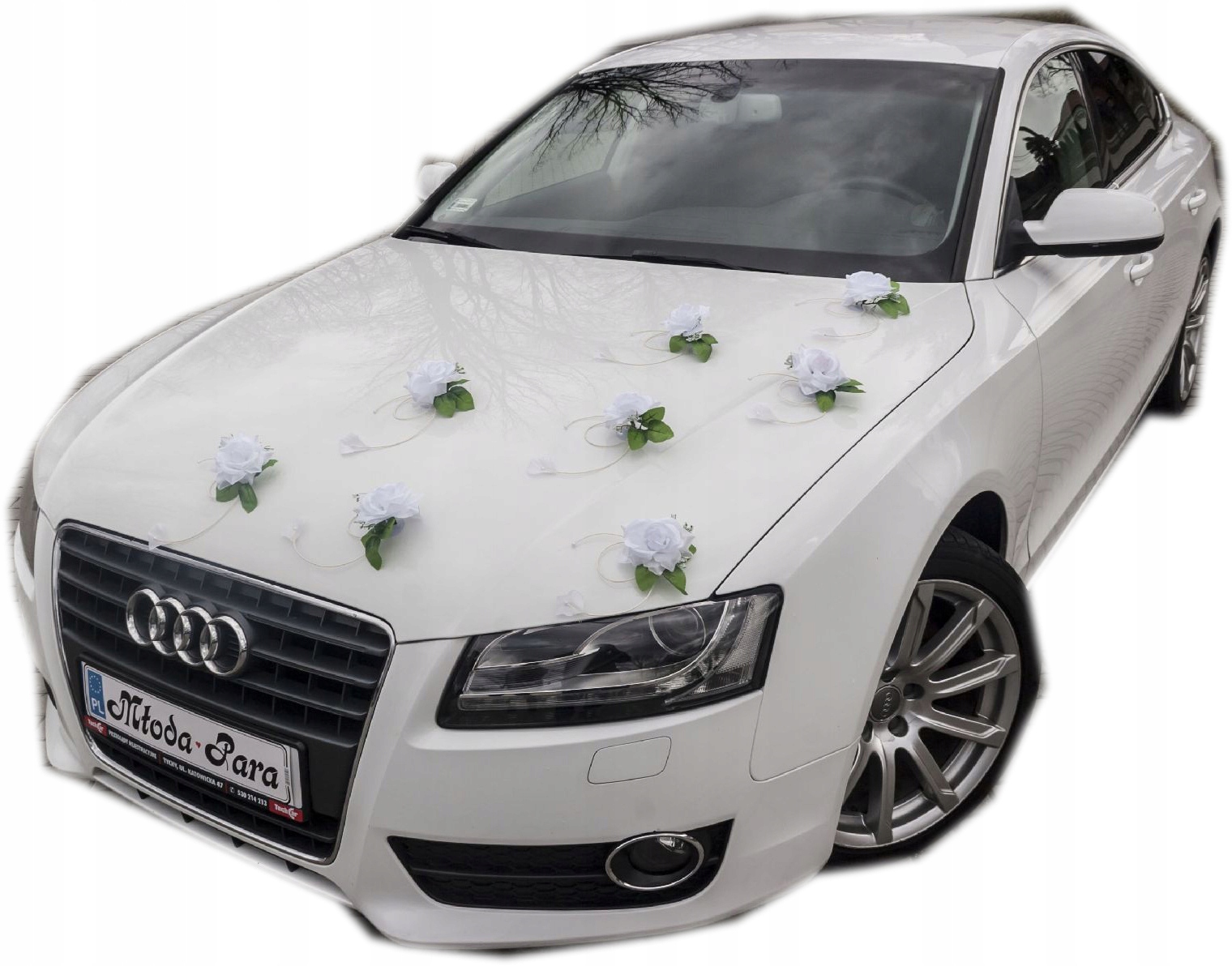 

Ozdoby na auto do ślubu Dekoracja na samochód 159