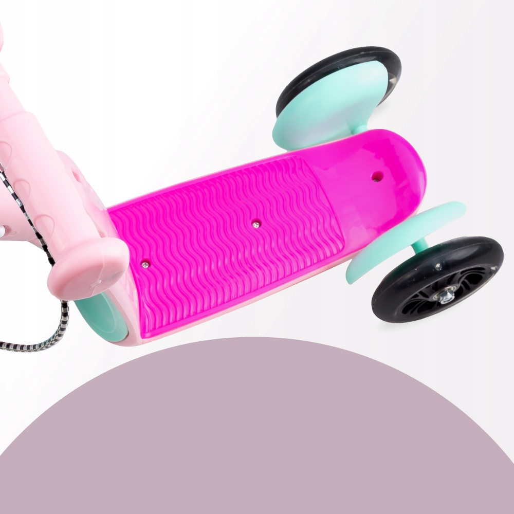 OUTLET MoMi ELIOS 2w1 JEŹDZIK HULAJNOGA TRÓJKOŁOWA LED - różowy Wiek dziecka 18 m +