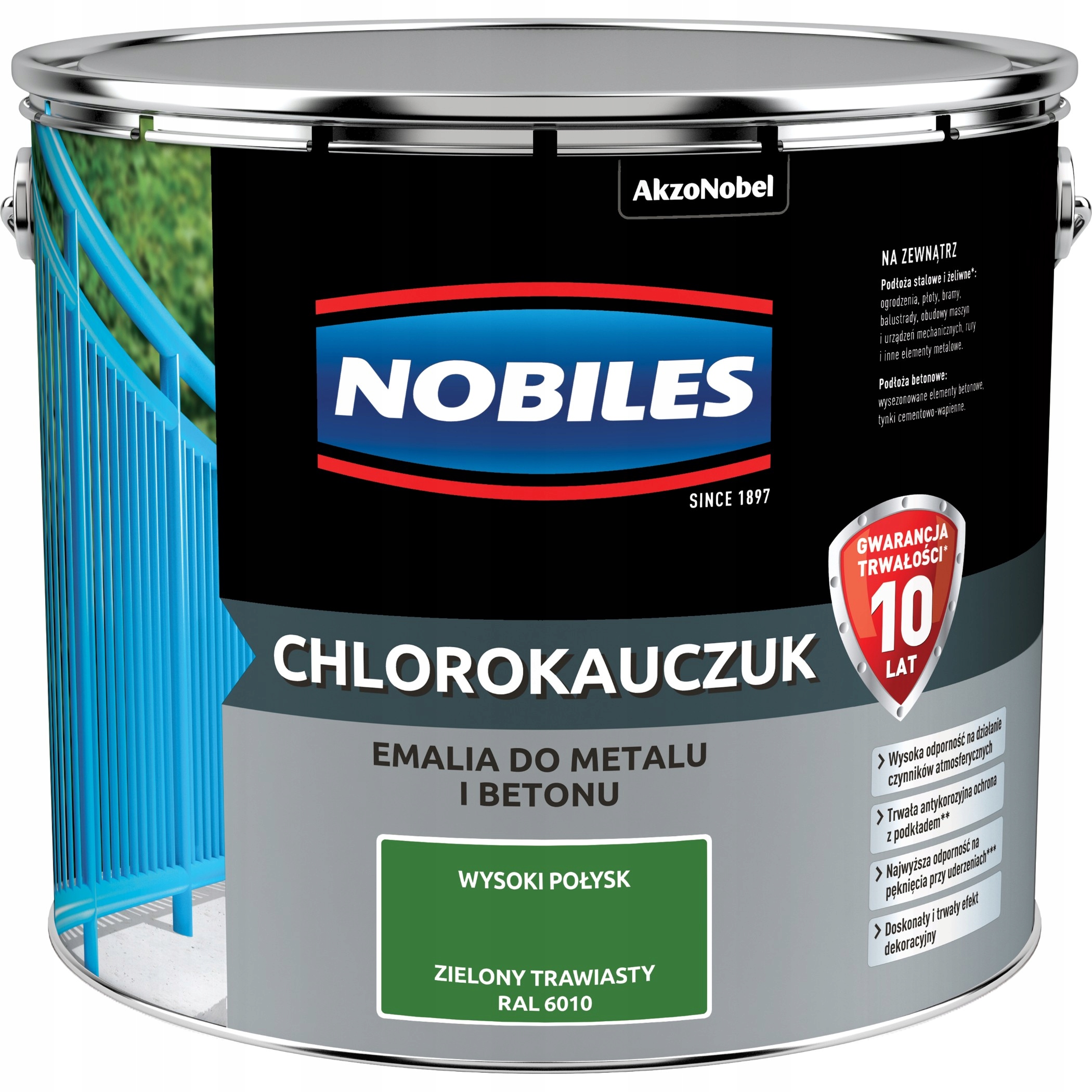 Nobiles Chlorokauczuk Zielony Trawiasty Ral 6010 10L