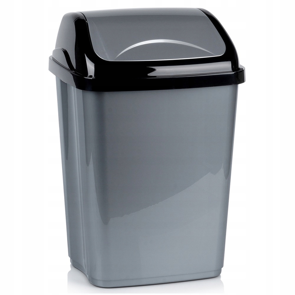 Levně Odpadkový Koš Plastový, Šedý, Tříděný, 26 L