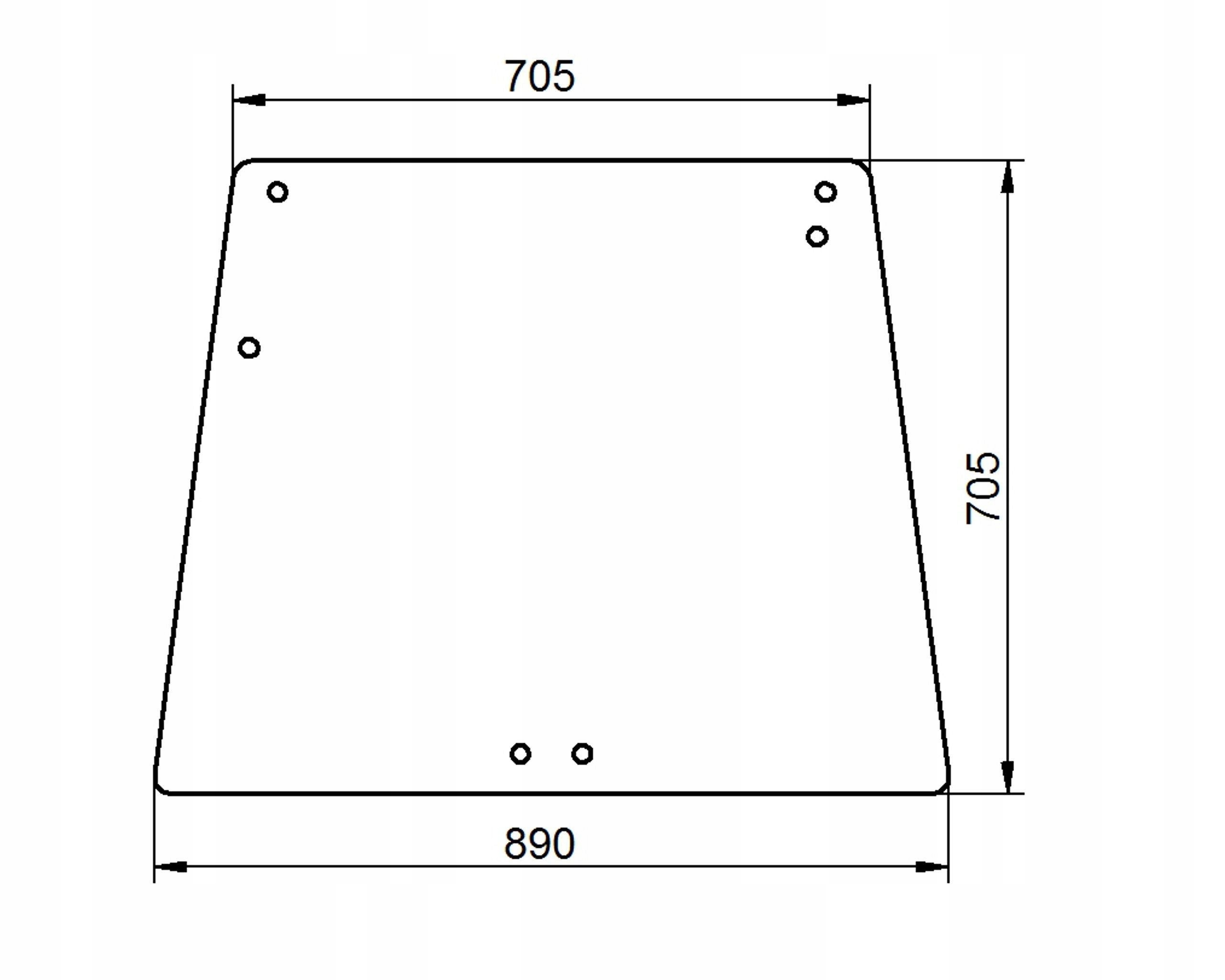 sklo pro traktoru Deutz-Fahr zadní bezbar 04383608