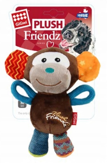

GiGwi 6286 Plush Friendz zabawka dla psa Małpka