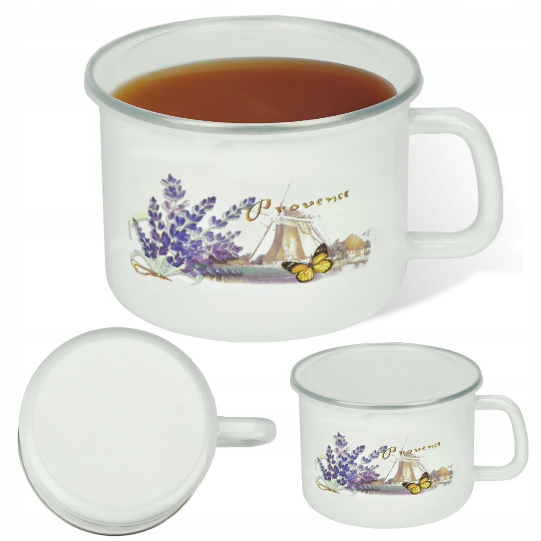 

Kubek Do Mleka 2L Emaliowany Z Pokrywką Indukcja