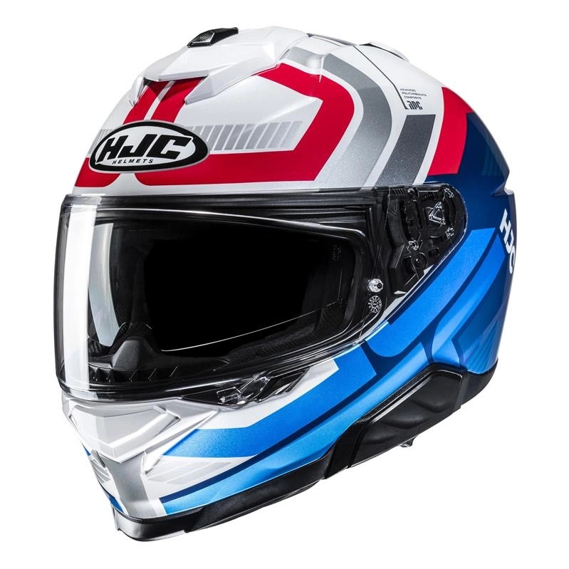 Motocyklová prilba Hjc I71 Viz Blue/red modrá červená pinlock Darčeky