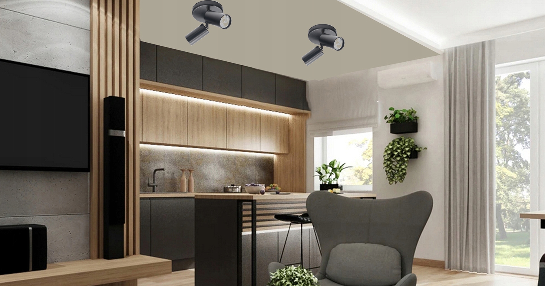 LAMPA ŻYRANDOL PLAFON KINKIET HALOGEN LED GU10 REFLEKTOR REGULOWANY Kolekcja SUFITOWA