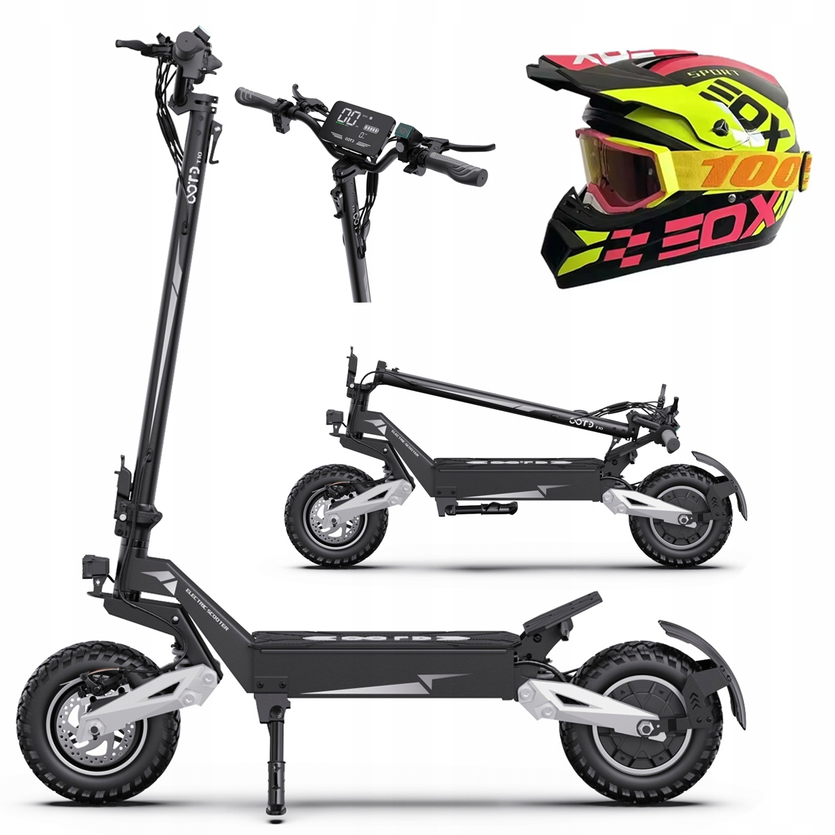 Ootd T10 skládací elektrická vozidla 900W 50KM/H 48V 13.5AH 45KM 11" Pl