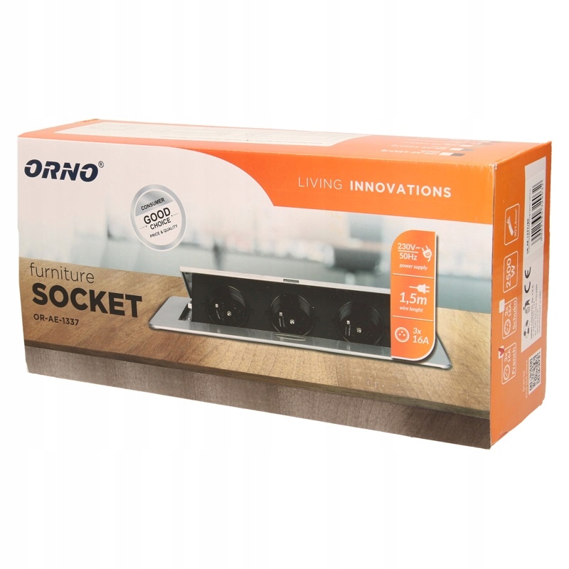 Zásuvky Zapuštěné Do Pracovní Desky 3X2P+Z, Stříbrné, Moderní