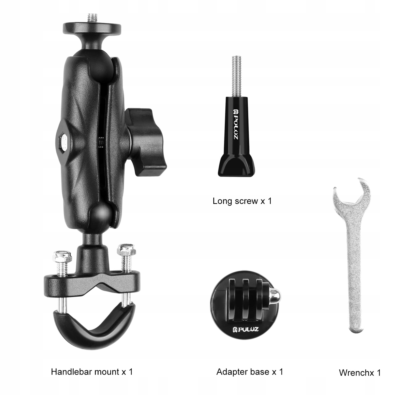 Uchwyt Kamery Motocyklowy U Do Insta360 GoPro DJI Akcji Rowerowy PULUZ — miniatura 7
