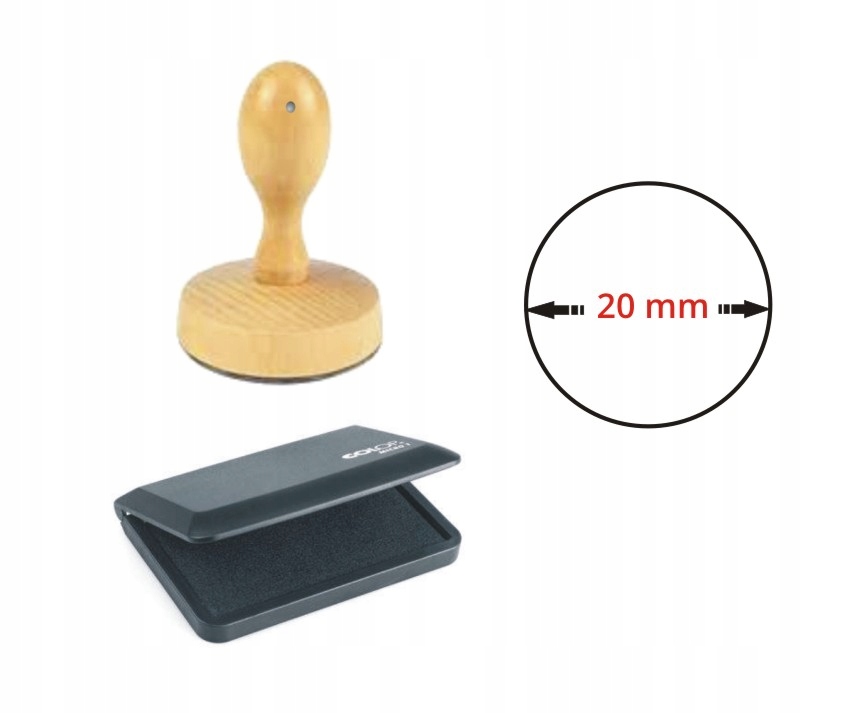 GRYF PIECZĄTKA RĘCZNA LOGO STEMPEL GRAFIKA ŚR 2 CM