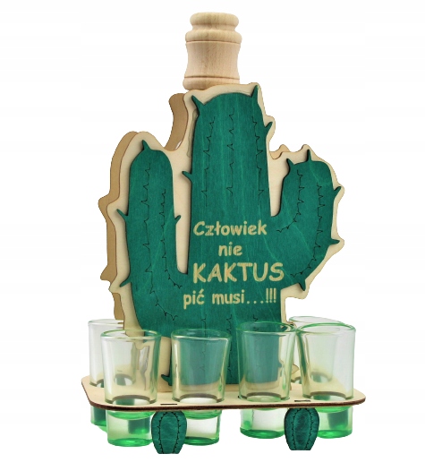 

Karafka Kaktus+kieliszki Prezent Urodziny Imieniny