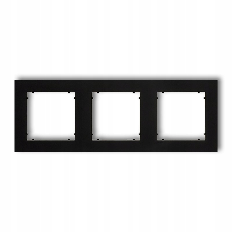 RAMKA POTRÓJNA KARLIK MINI CZARNY MAT