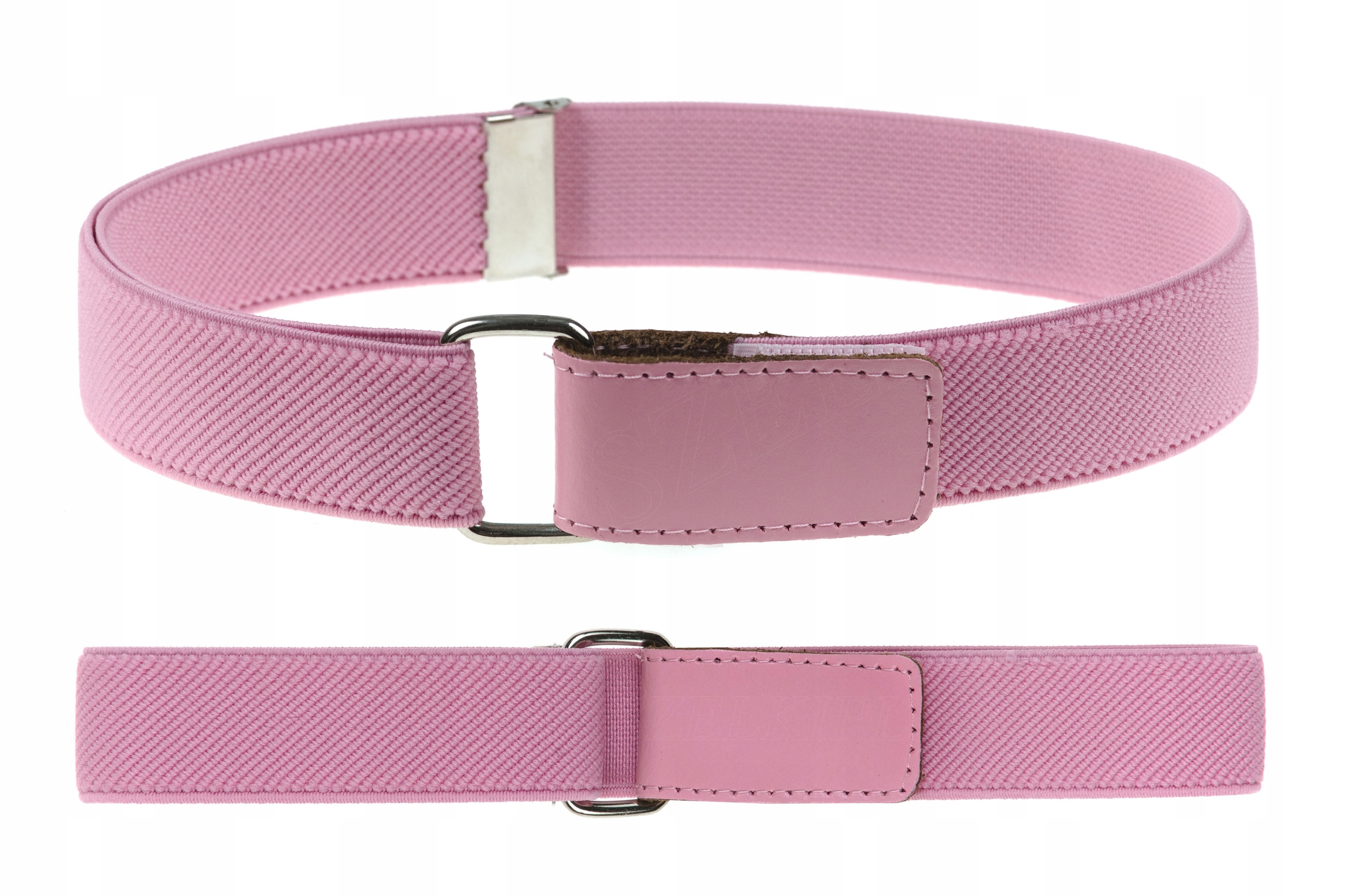 PASEK DZIECIĘCY DO SPODNI JEANSÓW RÓŻOWY 2-9 LAT NA RZEP REGULOWANY BYGONEE