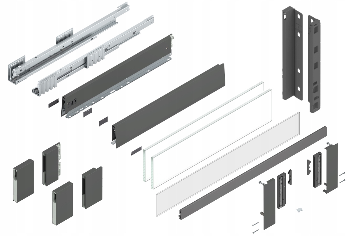 Blum Zásuvka Merivobox 600 Vysoká E vnútorná Antr 70 kg