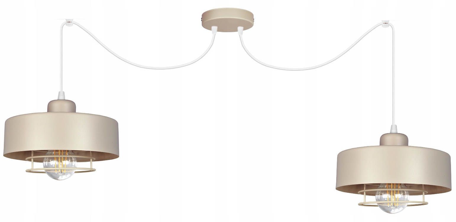 Závěsná stropní lustrová lampa Pajak Loft Spiro béžová stropní lampa stůl