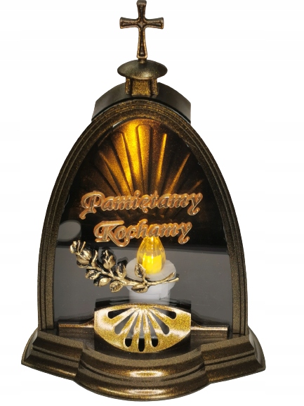 Znicz lampion LED z dedykacją R-166A