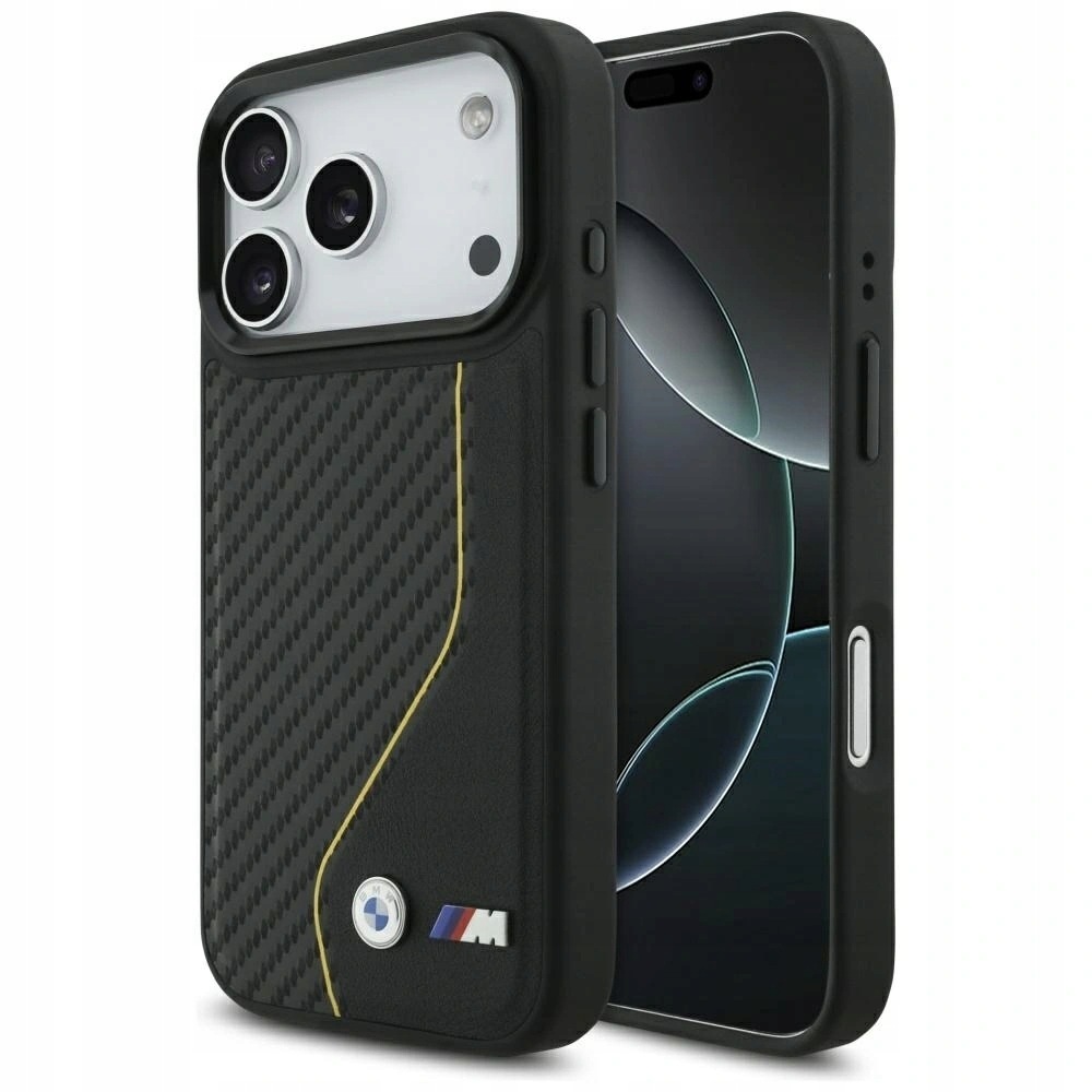 Pouzdro Bmw M Carbon Line MagSafe pro iPhone 17 Pro žluté Obal