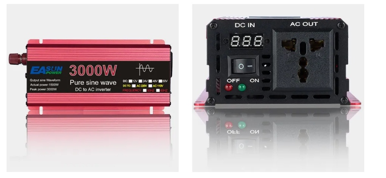 PRZETWORNICA 12V na 230V 3000W INWERTER NAPIĘCIA CZYSTA SINUS SAMOCHODOWA Napięcie wejściowe 24 V